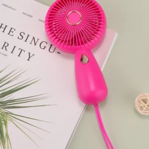 1pc Rose Rechargeable Portable Handheld Mini Fan With LED Light And USB Charging Cable