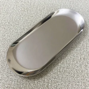 1Pc Stainless Oval Tray for Eyelash Tweezers Steel Disinfection, Accessories, Home Use Desktop Storage Tray Silver Color