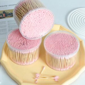 500pcs Bamboo Cotton Buds Double-Headed Cleaning Swabs For Ear Cleaning And Makeup