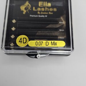 4D W Mix 6-7mm 0.07 D 4-lines Eyelash Extension